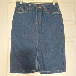 Tommy Jeans Pencil Skirt W/ Slit Front Retro Wm SZ 1 Retro Y2K Style 28" Waist